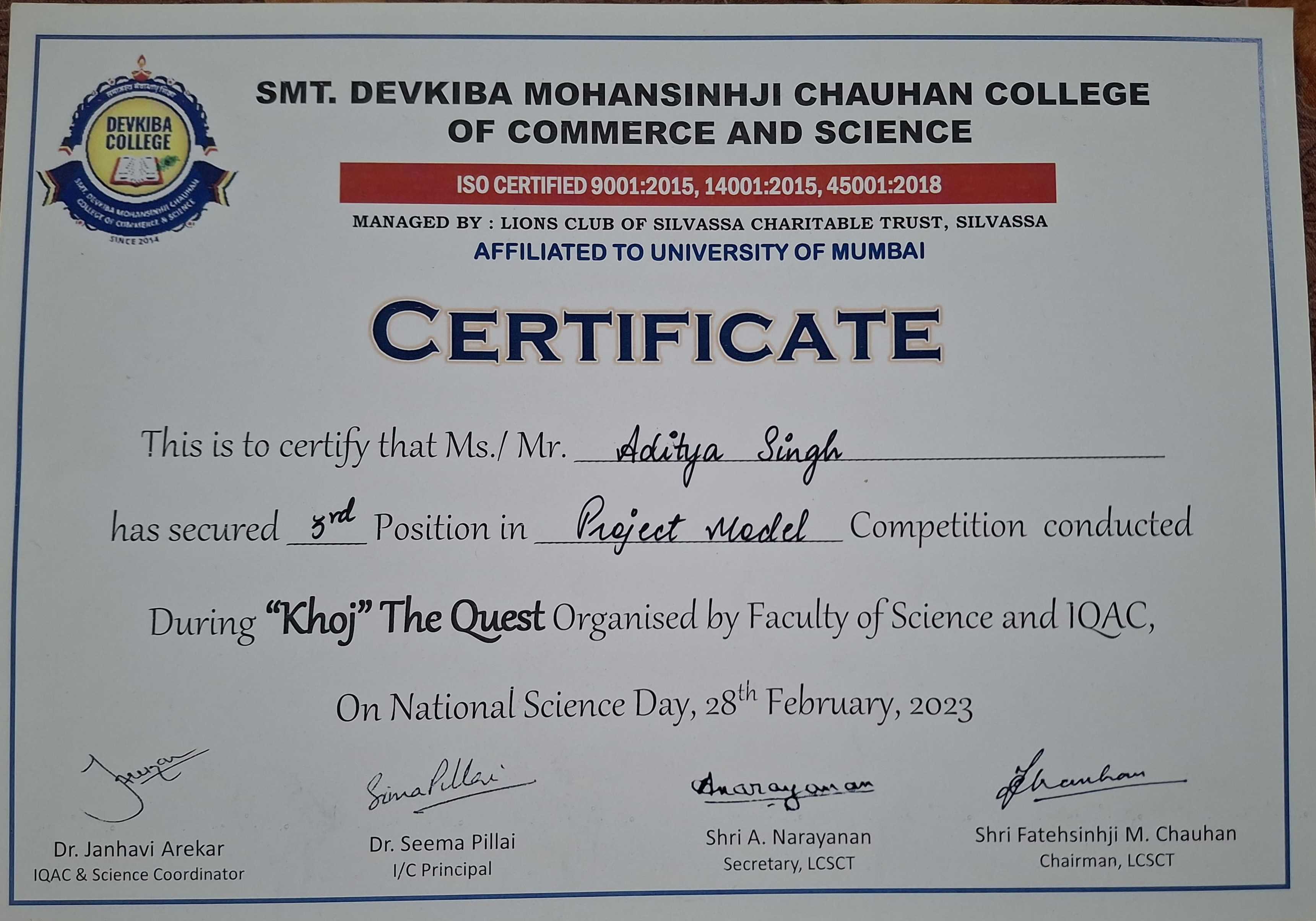 IoT Solar Hybrid Tree - Khoj Competition